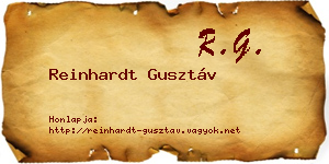 Reinhardt Gusztáv névjegykártya